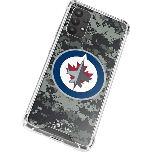 NHL Winnipeg Jets Camo Galaxy A32 5G Clear Case