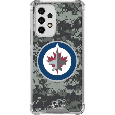 NHL Winnipeg Jets Camo Galaxy A33 5G Clear Case