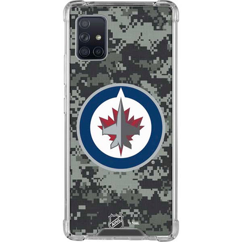 NHL Winnipeg Jets Camo Galaxy A51 5G Clear Case