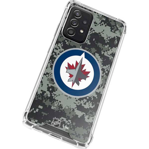NHL Winnipeg Jets Camo Galaxy A52 5G Clear Case