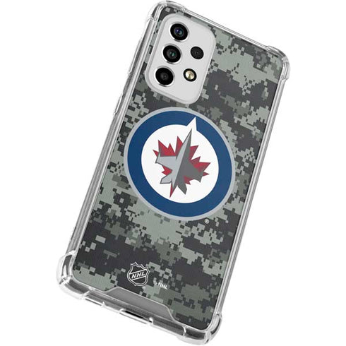 NHL Winnipeg Jets Camo Galaxy A53 5G Clear Case