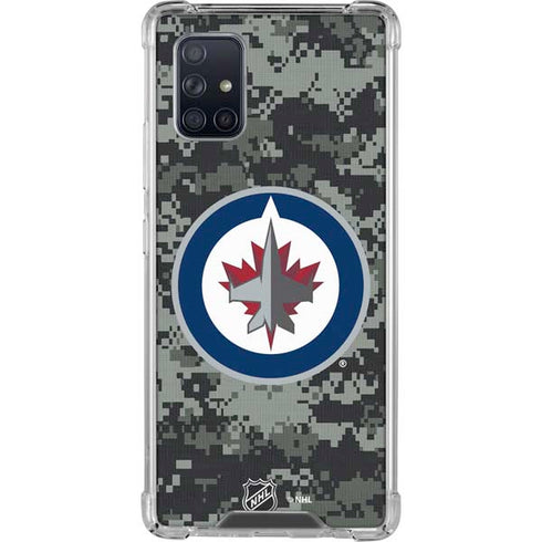 NHL Winnipeg Jets Camo Galaxy A71 5G Clear Case