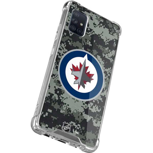 NHL Winnipeg Jets Camo Galaxy A71 5G Clear Case
