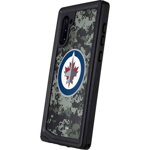 NHL Winnipeg Jets Camo Galaxy Note 10 Waterproof Case