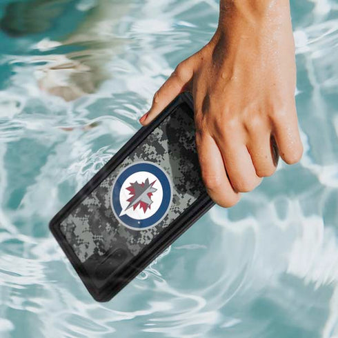 NHL Winnipeg Jets Camo Galaxy Note 10 Waterproof Case