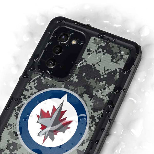 NHL Winnipeg Jets Camo Galaxy Note20 5G Waterproof Case