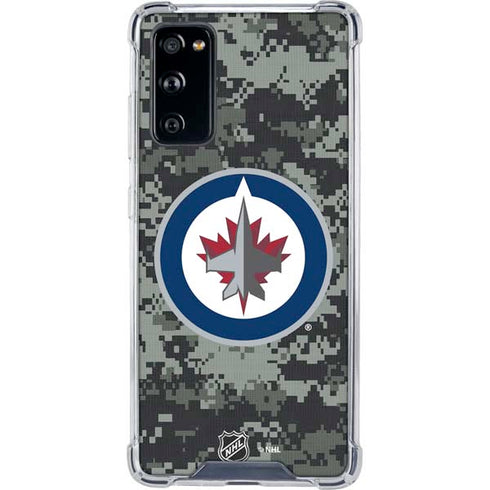 NHL Winnipeg Jets Camo Galaxy S20 FE Clear Case
