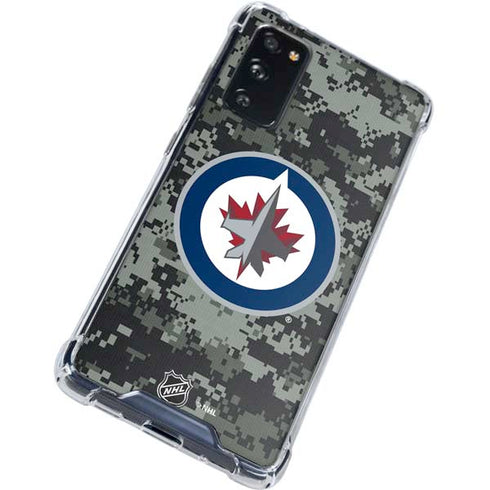 NHL Winnipeg Jets Camo Galaxy S20 FE Clear Case
