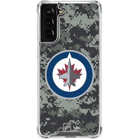 NHL Winnipeg Jets Camo Galaxy S21 Plus 5G Clear Case