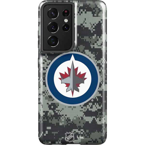 NHL Winnipeg Jets Camo Galaxy S21 Ultra 5G Pro Case