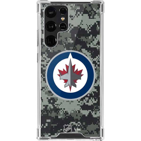 NHL Winnipeg Jets Camo Galaxy S22 Ultra Clear Case
