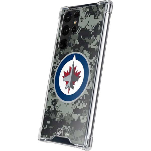 NHL Winnipeg Jets Camo Galaxy S22 Ultra Clear Case