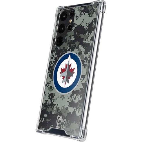 NHL Winnipeg Jets Camo Galaxy S24 Ultra Clear Case