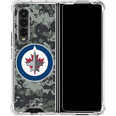NHL Winnipeg Jets Camo Galaxy Z Fold4 5G Clear Case