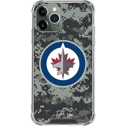 NHL Winnipeg Jets Camo iPhone 12 Pro Clear Case