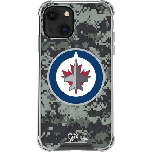 NHL Winnipeg Jets Camo iPhone 13 Mini Clear Case