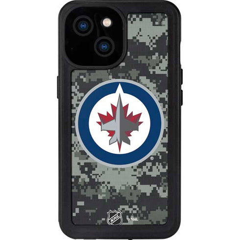 NHL Winnipeg Jets Camo iPhone 13 Mini Waterproof Case
