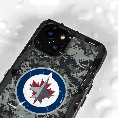 NHL Winnipeg Jets Camo iPhone 13 Mini Waterproof Case