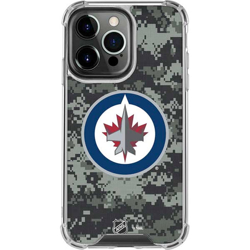 NHL Winnipeg Jets Camo iPhone 13 Pro Clear Case