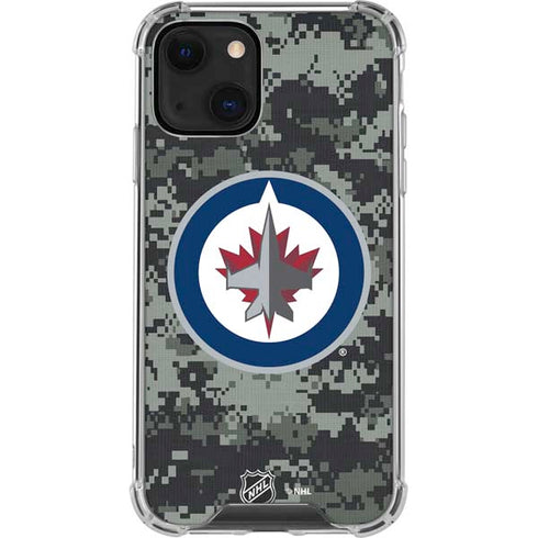 NHL Winnipeg Jets Camo iPhone 14 Clear Case