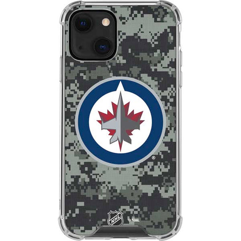 NHL Winnipeg Jets Camo iPhone 14 Plus Clear Case