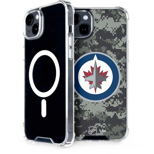 NHL Winnipeg Jets Camo iPhone 15 Plus MagSafe Case