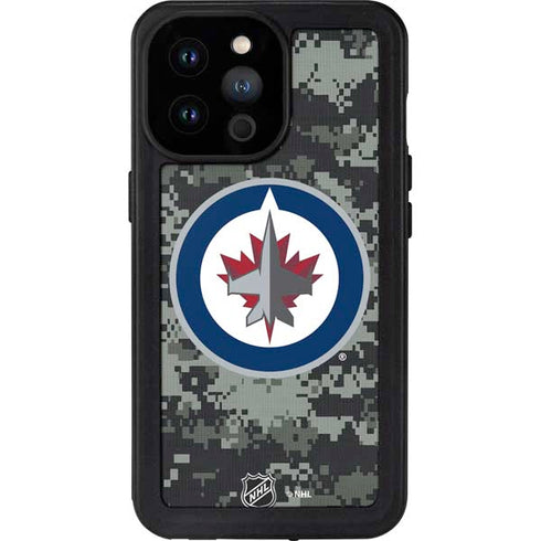 NHL Winnipeg Jets Camo iPhone 14 Pro Max Waterproof Case