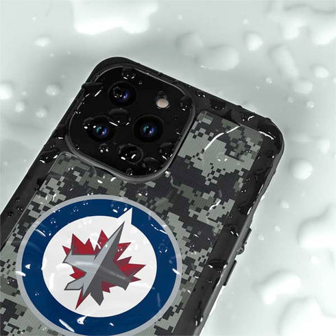 NHL Winnipeg Jets Camo iPhone 14 Pro Max Waterproof Case