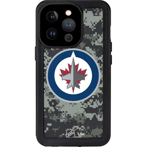 NHL Winnipeg Jets Camo iPhone 14 Pro Waterproof Case