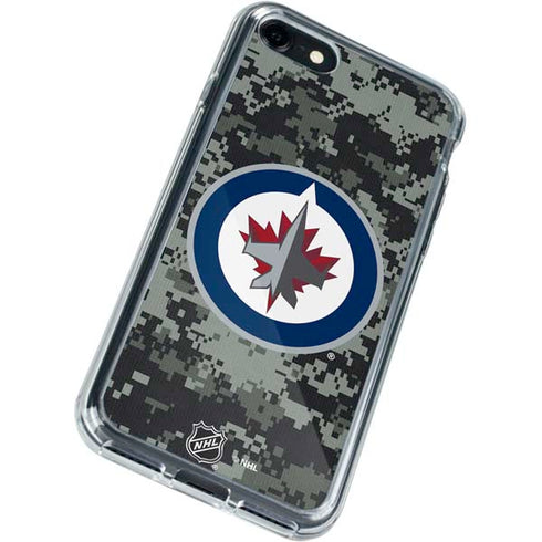 NHL Winnipeg Jets Camo iPhone SE (2nd & 3rd Gen) Clear Case