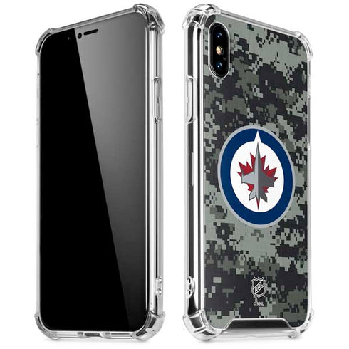 NHL Winnipeg Jets Camo iPhone XS Max Clear Case