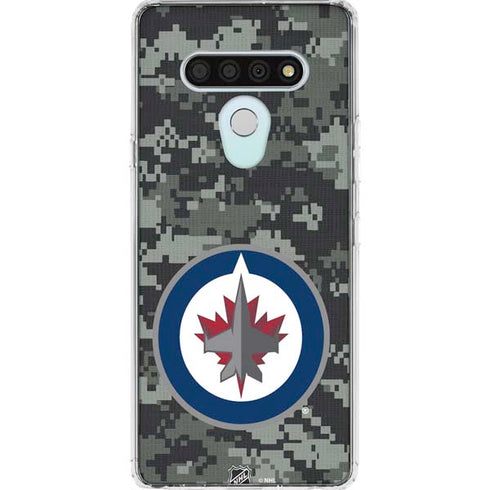 NHL Winnipeg Jets Camo LG Stylo 6 Clear Case