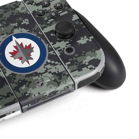 NHL Winnipeg Jets Camo Nintendo Switch OLED (2021) Skin