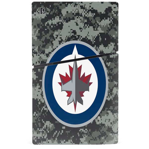 NHL Winnipeg Jets Camo PS5 Slim Disk Bundle Skin