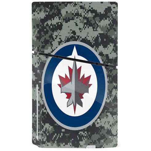 NHL Winnipeg Jets Camo PS5 Slim Disk Bundle Skin