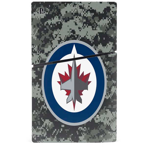 NHL Winnipeg Jets Camo PS5 Slim Disk Console Skin