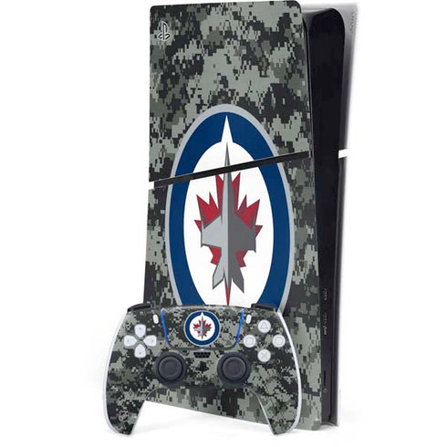 NHL Winnipeg Jets Camo PS5 Slim Digital Edition Console Skin