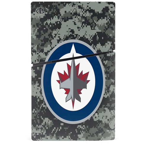 NHL Winnipeg Jets Camo PS5 Slim Digital Edition Console Skin