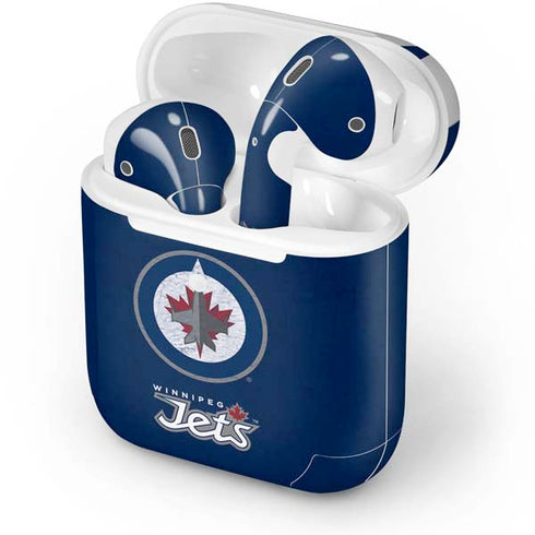 NHL Winnipeg Jets Distressed Logo Apple AirPods 2 Skin