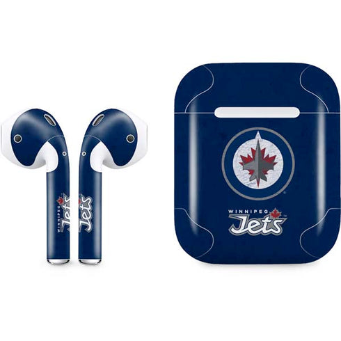 NHL Winnipeg Jets Distressed Logo Apple AirPods Skin