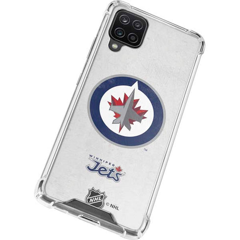 NHL Winnipeg Jets Distressed Galaxy A12 Clear Case