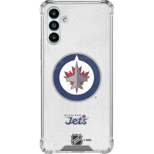 NHL Winnipeg Jets Distressed Galaxy A13 5G Clear Case