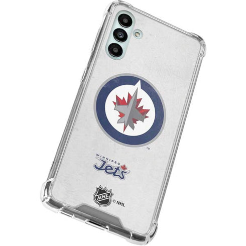 NHL Winnipeg Jets Distressed Galaxy A13 5G Clear Case