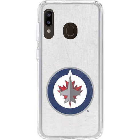 NHL Winnipeg Jets Distressed Galaxy A20 Clear Case