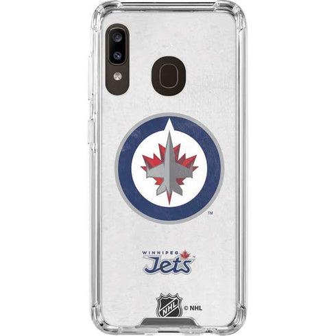 NHL Winnipeg Jets Distressed Galaxy A30 Clear Case