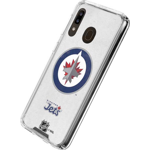 NHL Winnipeg Jets Distressed Galaxy A30 Clear Case