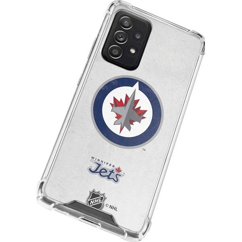 NHL Winnipeg Jets Distressed Galaxy A52 5G Clear Case