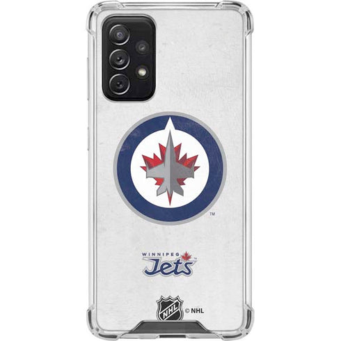 NHL Winnipeg Jets Distressed Galaxy A72 5G Clear Case