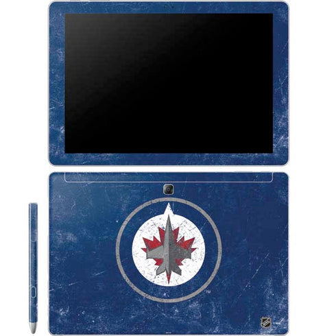 NHL Winnipeg Jets Distressed Logo Galaxy Book 12in Skin