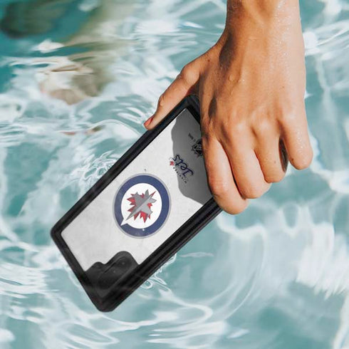 NHL Winnipeg Jets Distressed Galaxy Note 10 Waterproof Case